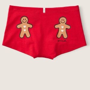 Nwt Victoria Secret Pink Gingerbread Man Boyshort Panties XXL